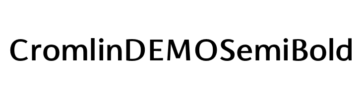 Cromlin DEMO SemiBold  免费字体下载