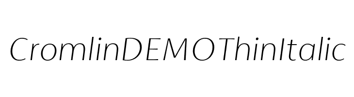 Cromlin DEMO Thin Italic  नि: शुल्क फ़ॉन्ट्स डाउनलोड