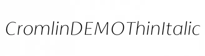 Cromlin DEMO Thin Italic  免费字体下载