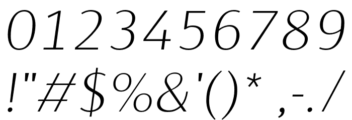 Cromlin DEMO Thin Italic Font OTHER CHARS