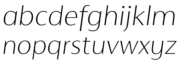 Cromlin DEMO Thin Italic Font LOWERCASE