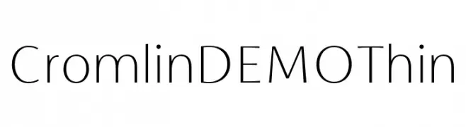 Cromlin DEMO Thin  font caratteri gratis