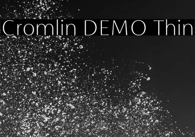 Cromlin DEMO Thin Font examples