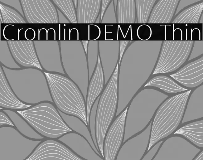 Cromlin DEMO Thin Font examples