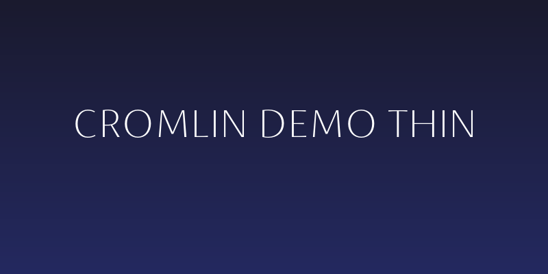 Cromlin DEMO Thin Social Header