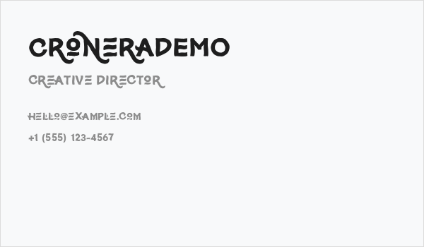 CroneraDEMO Business Card