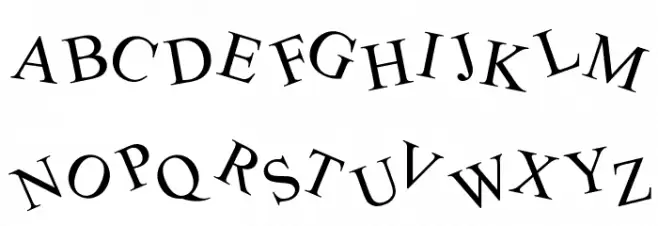 Crooked フォント 大文字