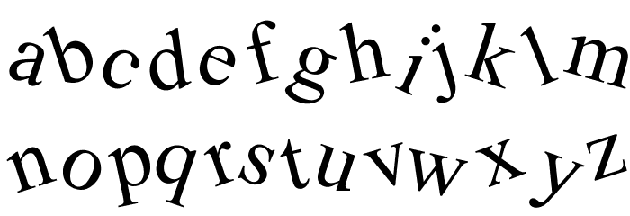 Crooked Font Litere mici