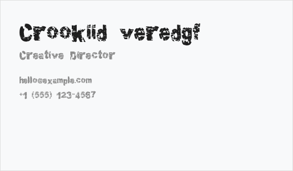 Crookiid veredgf Business Card