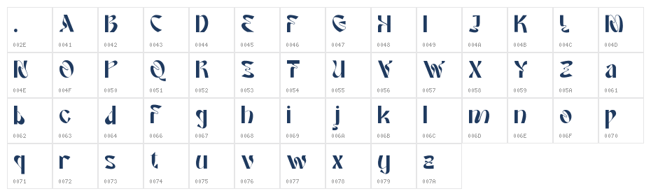Croona DEMO Regular Character Map