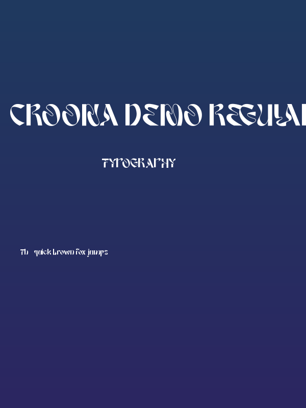 Croona DEMO Regular Poster