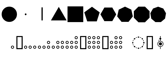Crop Circle Dingbats Font OTHER CHARS