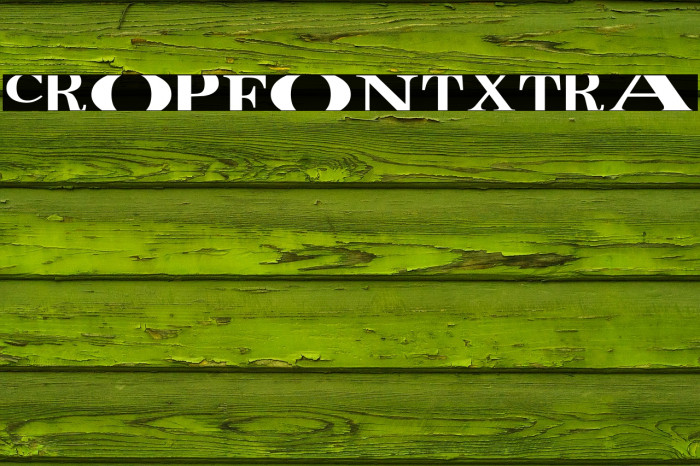 CropFontXtra Schriftart examples