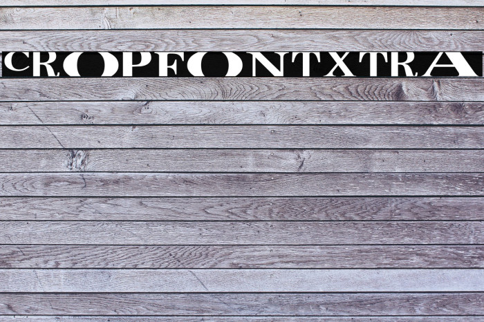 CropFontXtra Schriftart examples