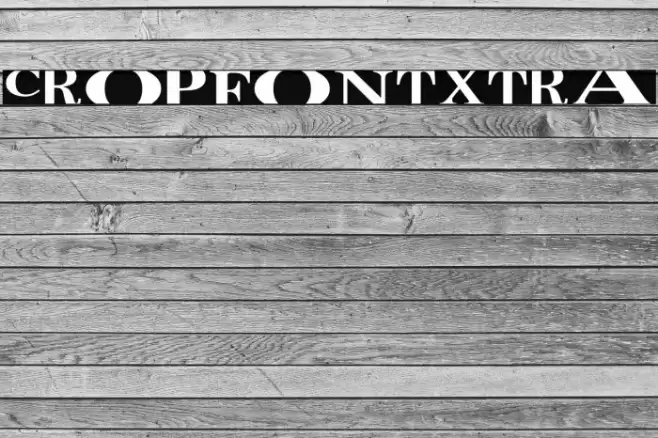 CropFontXtra Font examples