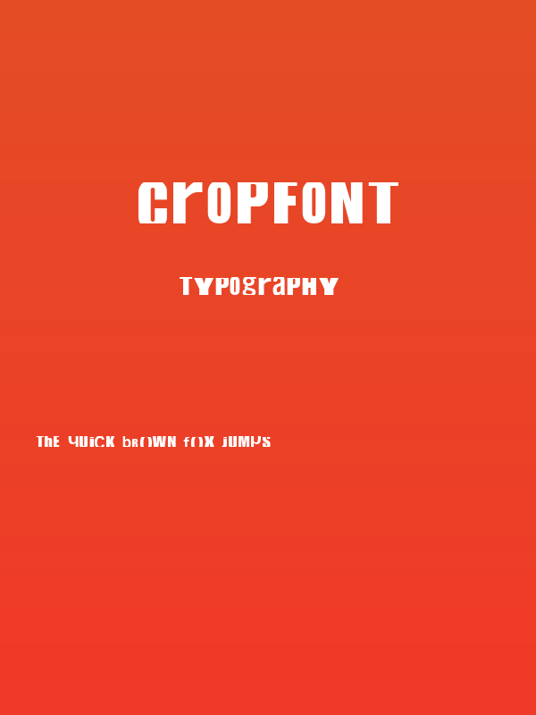 CropFont Poster