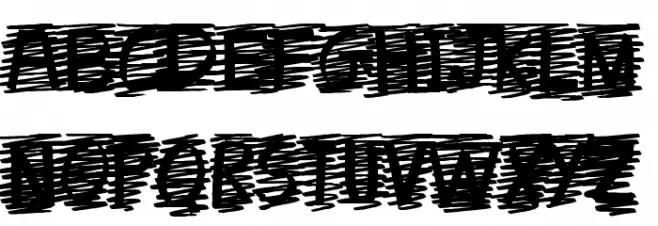 Cross Out Font Litere mari
