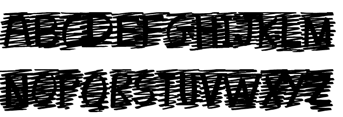 Cross Out Font LOWERCASE