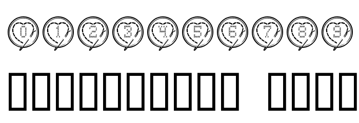 Cross Stitch Hearts Font OTHER CHARS