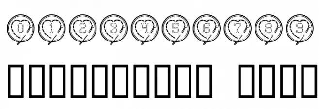 Cross Stitch Hearts Font OTHER CHARS