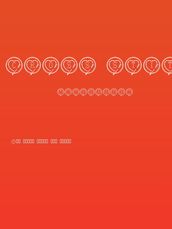 Cross Stitch Hearts Poster