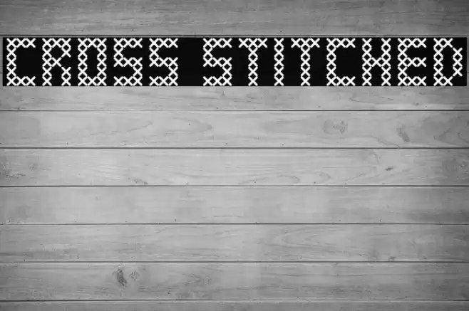 Cross Stitched Font examples