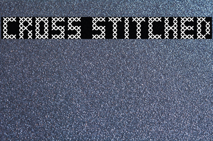 Cross Stitched Font examples