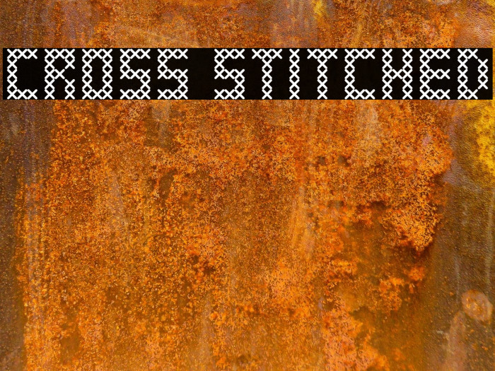 Cross Stitched Font examples