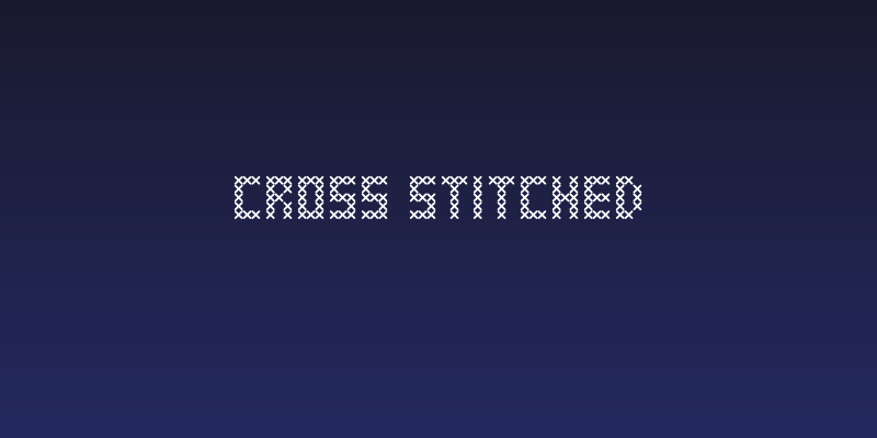 Cross Stitched Social Header