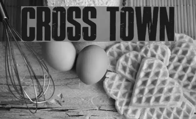 Cross Town Font examples