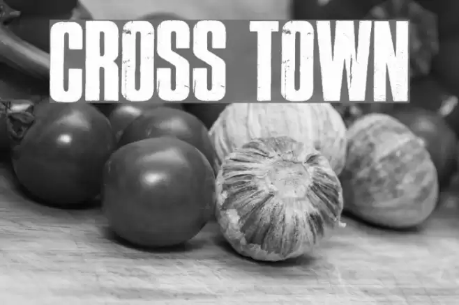 Cross Town Font examples