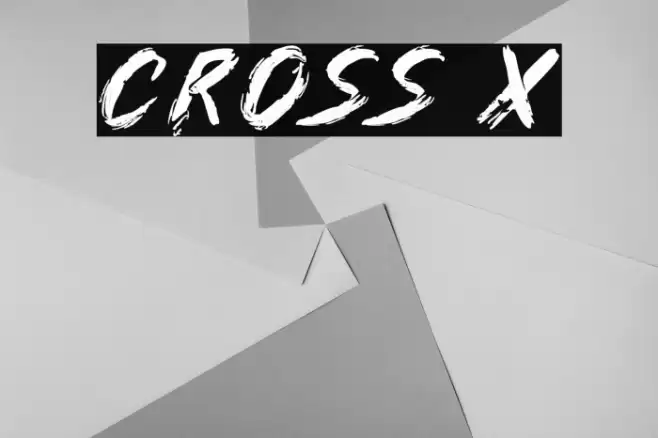 Cross X Font examples