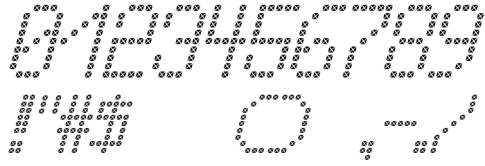 Cross led tfb Italic Font OTHER CHARS