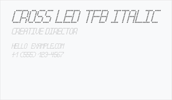 Cross led tfb Italic Business Card