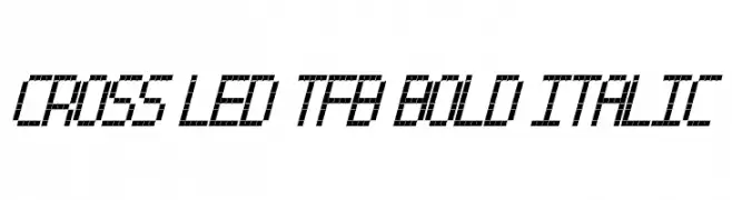 Cross led tfb bold Italic  les polices de caractères gratuit tlcharger