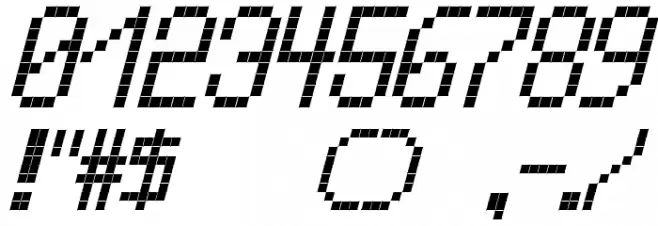 Cross led tfb bold Italic Font OTHER CHARS