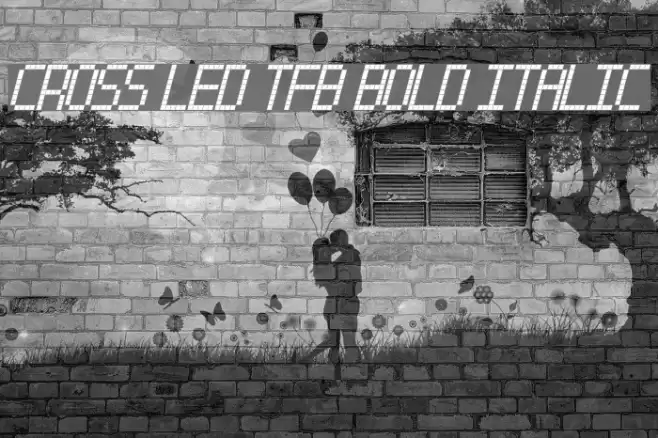 Cross led tfb bold Italic Font examples