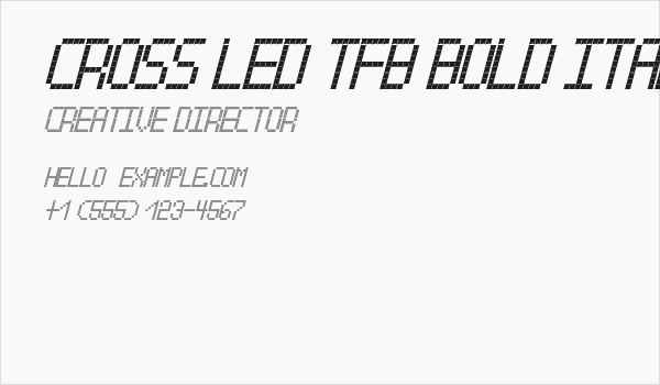 Cross led tfb bold Italic Business Card
