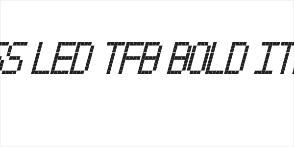Cross led tfb bold Italic Logo