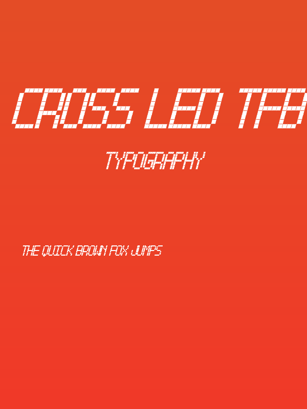 Cross led tfb bold Italic Poster