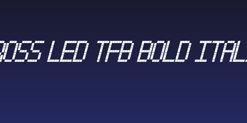 Cross led tfb bold Italic Social Header