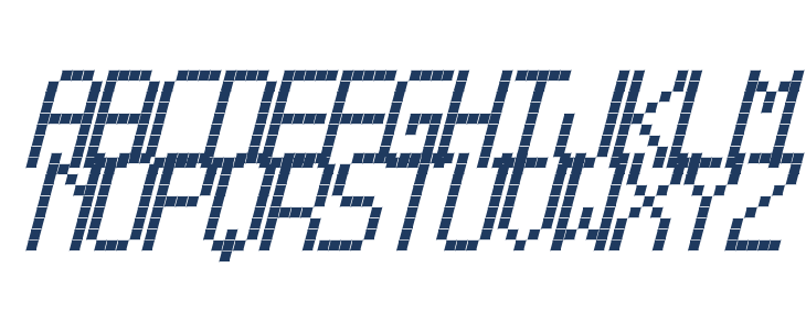 Cross led tfb bold Italic Lowercase