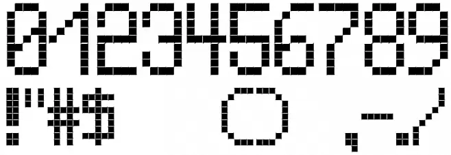 Cross led tfb bold Font OTHER CHARS