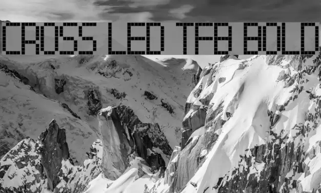 Cross led tfb bold Font examples