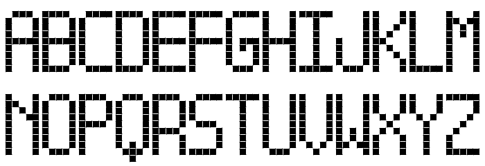 Cross led tfb bold Font LOWERCASE