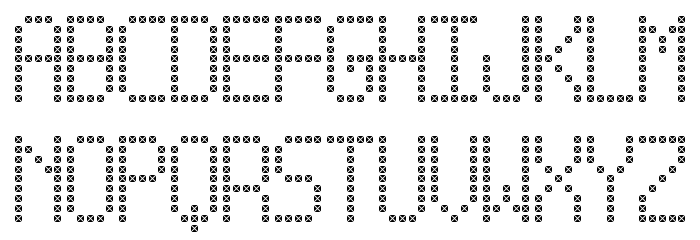 Cross led tfb Font LOWERCASE