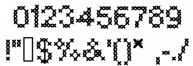 CrossSew Regular Font OTHER CHARS