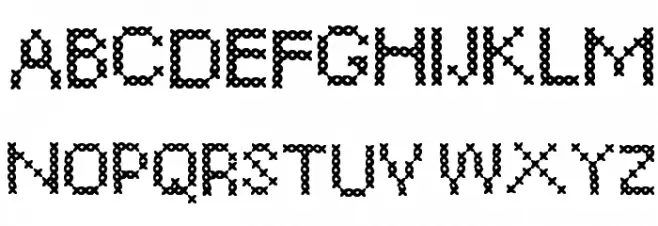 CrossSew Regular Font Litere mari