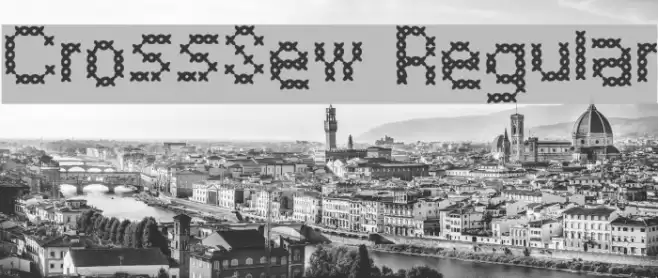 CrossSew Regular Font examples