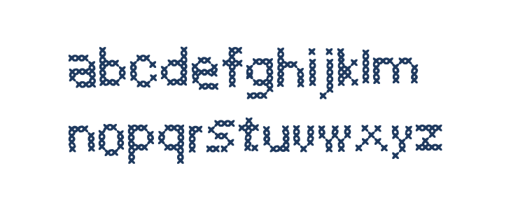 CrossSew Regular Lowercase